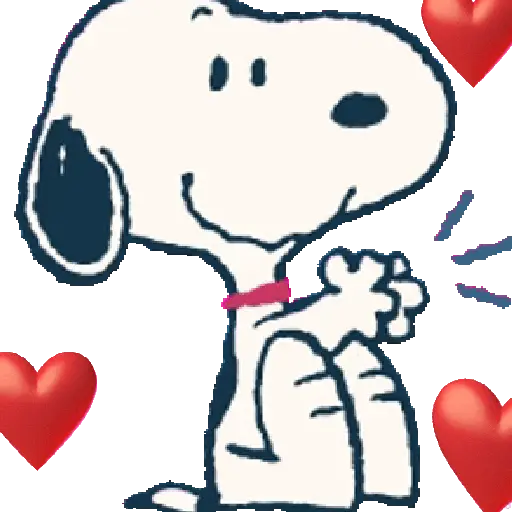 Snoopy amoroso hearts ❤️🦴🐾❤️