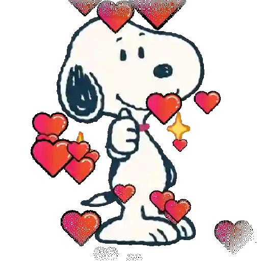 Snoopy amoroso hearts ❤️🦴🐾❤️