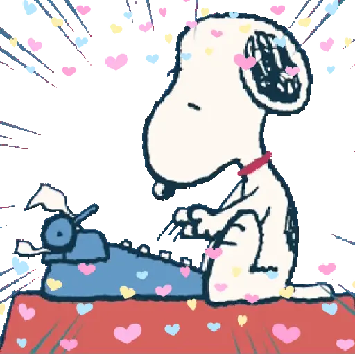 Snoopy amoroso hearts ❤️🦴🐾❤️