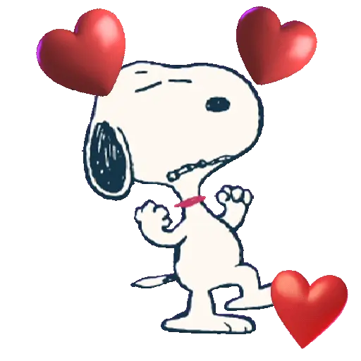 Snoopy amoroso hearts ❤️🦴🐾❤️