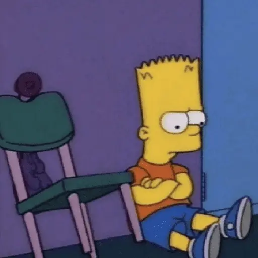Bart Simpson reações