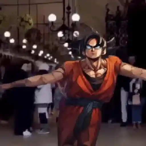 Goku bailando Random😜