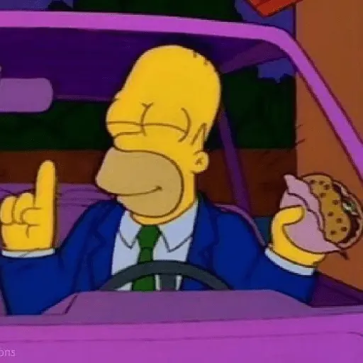 Homer Simpson reagindo 