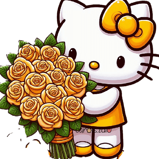 Flores amarillas Hello Kitty🎀🌻 preview