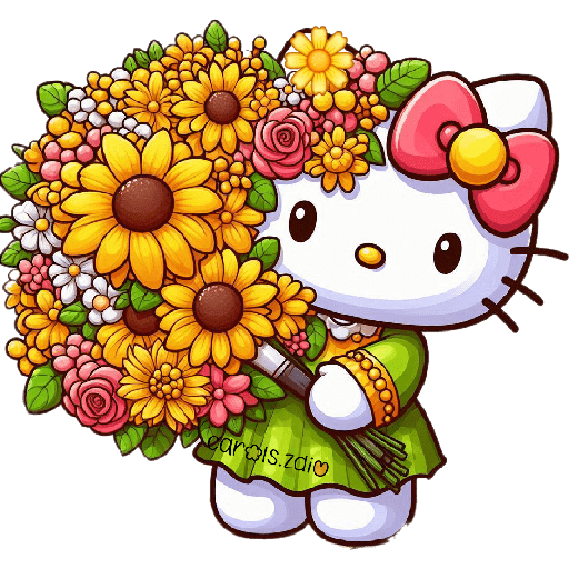 Flores amarillas Hello Kitty🎀🌻 preview