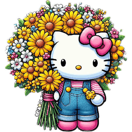 Flores amarillas Hello Kitty🎀🌻 preview