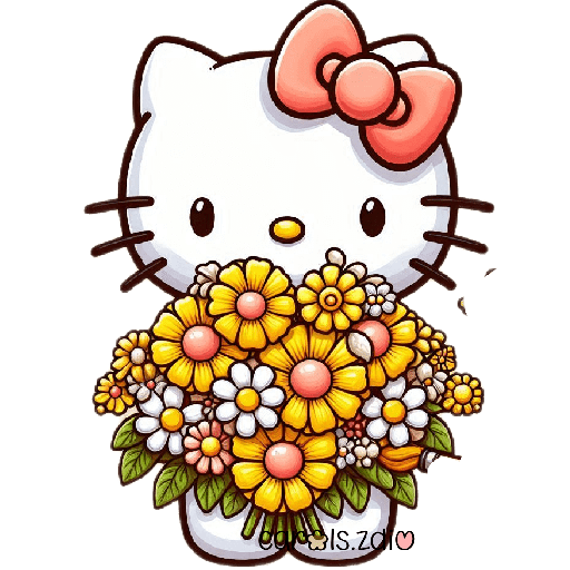 Flores amarillas Hello Kitty🎀🌻 preview