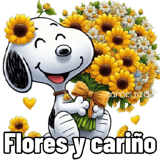 🌻 Flores Amarillas Snoopy 🌻