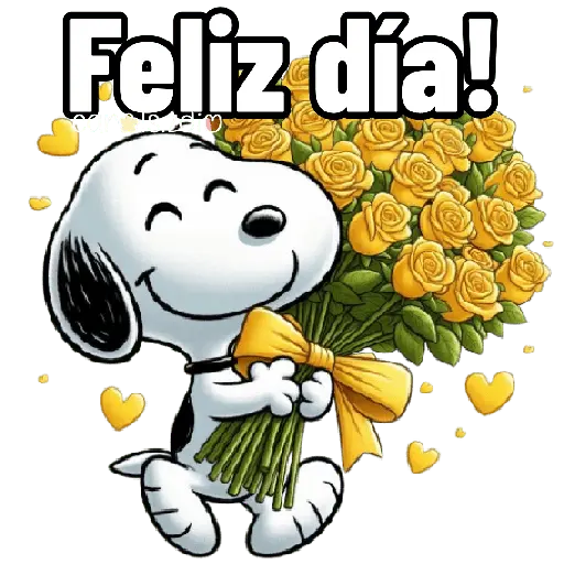 🌻 Flores Amarillas Snoopy 🌻