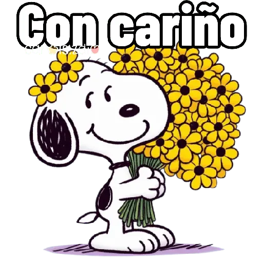 🌻 Flores Amarillas Snoopy 🌻