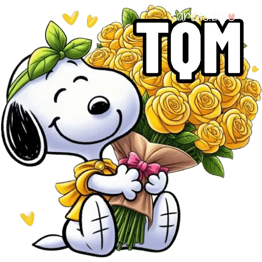 🌻 Flores Amarillas Snoopy 🌻