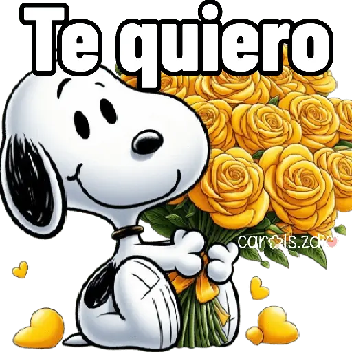 🌻 Flores Amarillas Snoopy 🌻