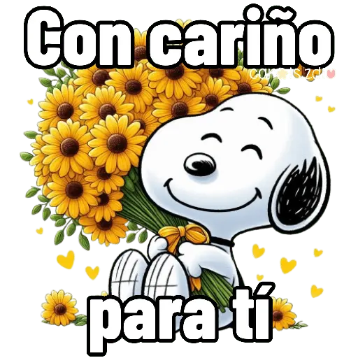 🌻 Flores Amarillas Snoopy 🌻