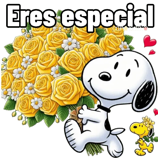 🌻 Flores Amarillas Snoopy 🌻