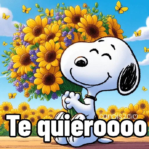 🌻 Flores Amarillas Snoopy 🌻