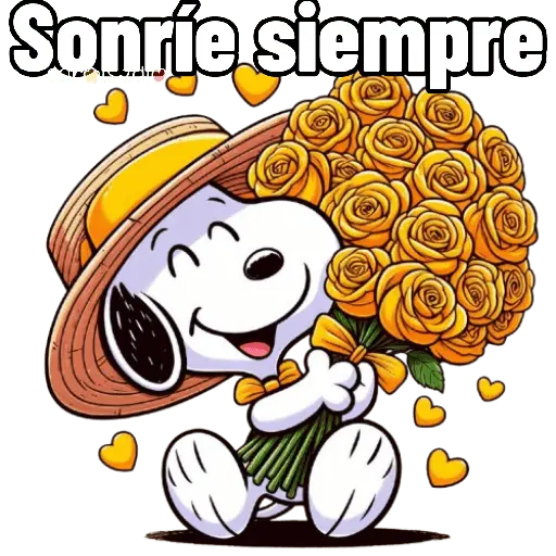 🌻 Flores Amarillas Snoopy 🌻