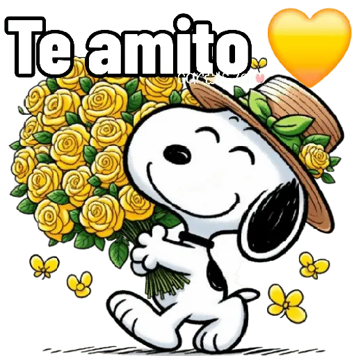 🌻 Flores Amarillas Snoopy 🌻