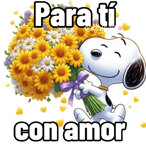🌻 Flores Amarillas Snoopy 🌻