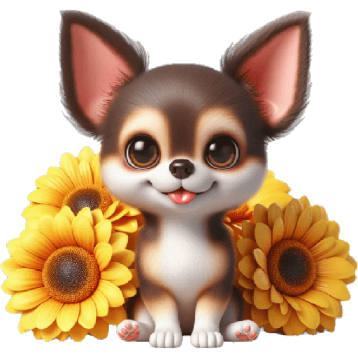 Chihuahua flores amarillas 🏵🌻 preview