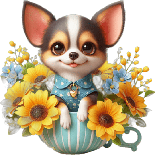 Chihuahua flores amarillas 🏵🌻 preview