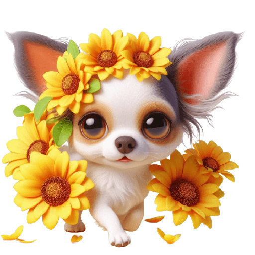 Chihuahua flores amarillas 🏵🌻 preview
