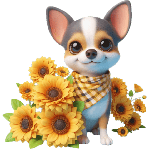 Chihuahua flores amarillas 🏵🌻 preview