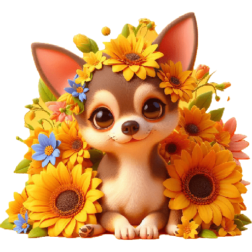 Chihuahua flores amarillas 🏵🌻 preview