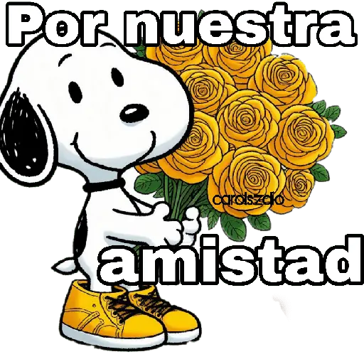 Flores amarillas Snoopy 🐾🌻🌼