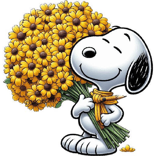 Flores amarillas Snoopy 🐾🌻🌼 preview