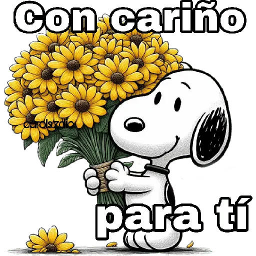 Flores amarillas Snoopy 🐾🌻🌼