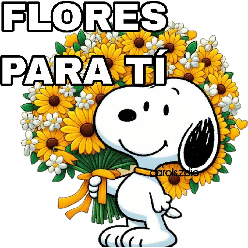 Flores amarillas Snoopy 🐾🌻🌼