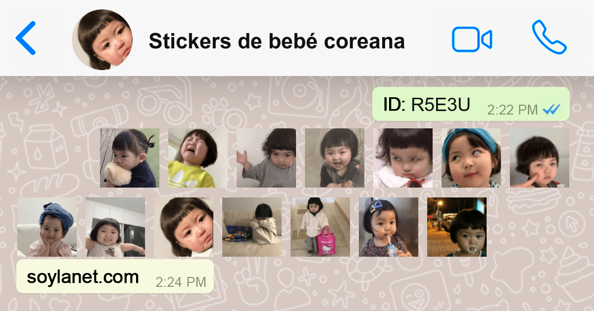 Stickers Stickers de bebé coreana💕🐣 para WhatsApp y Telegram | SoylaNet