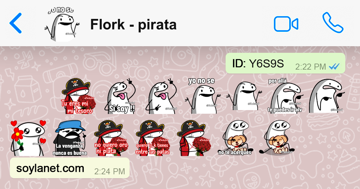 Flork | pirata 🌹🌹 Stickers for WhatsApp and Telegram | SoylaNet