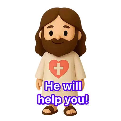 3D Jesus 立體耶穌動態貼圖 - 我愛主耶穌 I Love Jesus