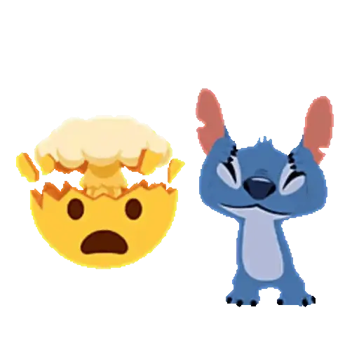 Emoji Bola 🟡 y Stitch Animado