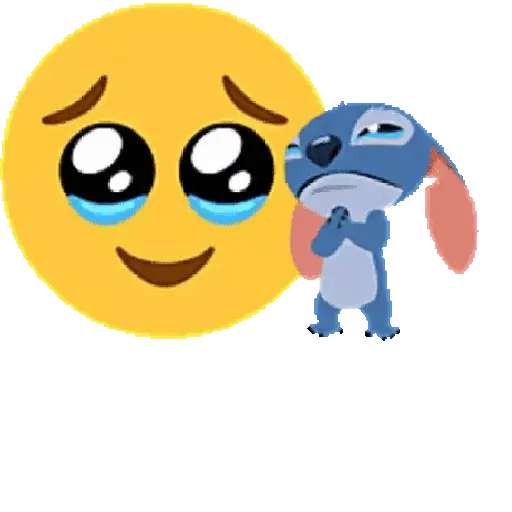 Emoji Bola 🟡 y Stitch Animado