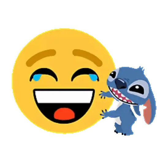 Emoji Bola 🟡 y Stitch Animado