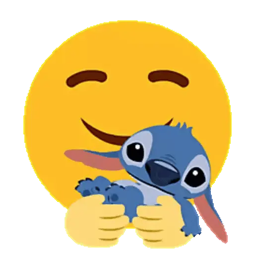 Emoji Bola 🟡 y Stitch Animado