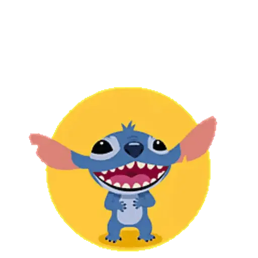 Emoji Bola 🟡 y Stitch Animado