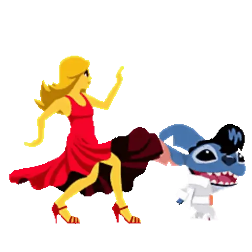 Emoji Bola 🟡 y Stitch Animado