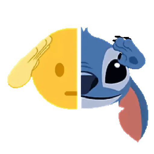 Emoji Bola 🟡 y Stitch Animado