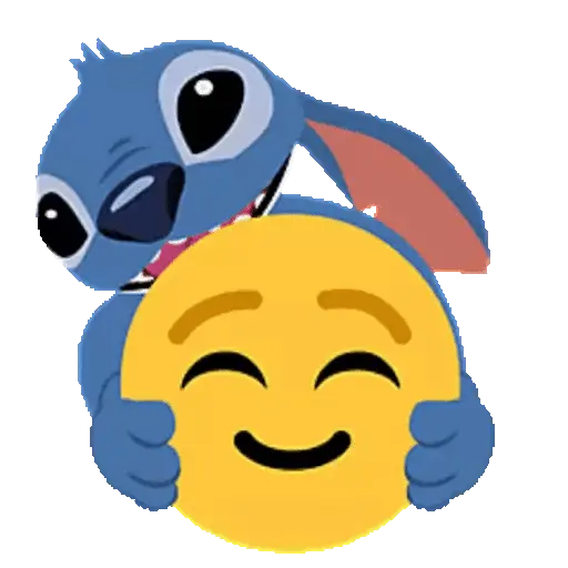 Emoji Bola 🟡 y Stitch Animado