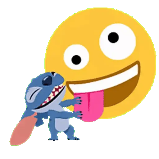 Emoji Bola 🟡 y Stitch Animado