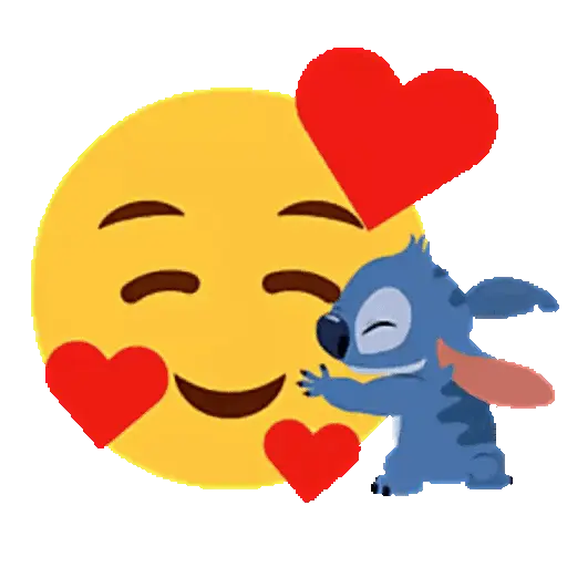 Emoji Bola 🟡 y Stitch Animado
