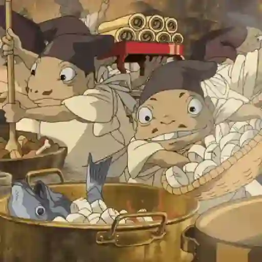 Studio Ghibli food✨🍜🍥🍳