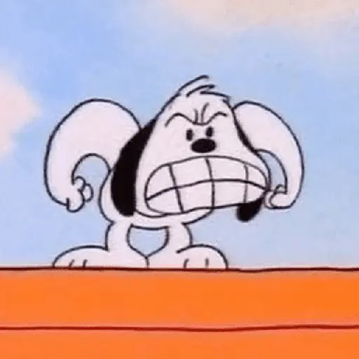 😠🫐 SNOOPY Enojado 🫐😠