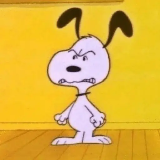 😠🫐 SNOOPY Enojado 🫐😠