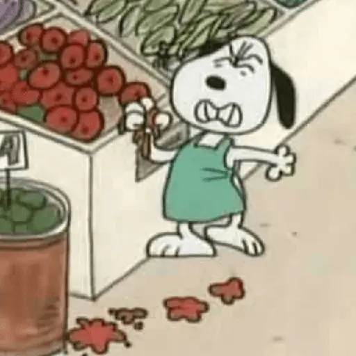 😠🫐 SNOOPY Enojado 🫐😠