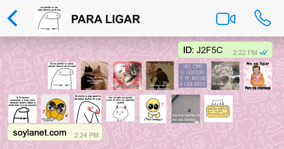 Sticker 😏 Stickers 😏 PARA LIGAR 😏 para WhatsApp y Telegram | SoylaNet