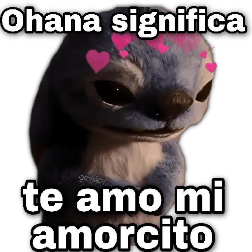 Stich 💙Ohana significa 🪄💖